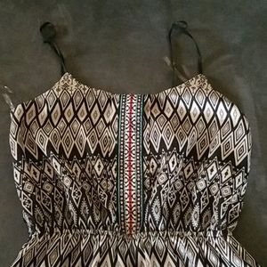Blk/tan tribal print dress